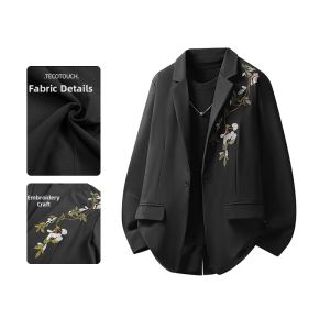 TUCANO | New Chinese Style Camellia Embroidery Suit