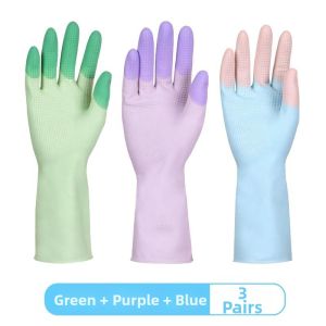 Durable Thick Waterproof Rubber Gloves for Housework