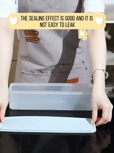 กล่องเก็บเส้นบะหมี่พร้อมฝาปิด / กล่องเก็บของใสกันความชื้นสำหรับเส้นบะหมี่ต้นหอม คื่นช่าย สปาเก็ตตี้ / ช้อนส้อม ตะเกียบ กล่องเก็บของใช้บนโต๊ะอาหาร / กล่องเก็บของสดในตู้เย็นและช่องแช่แข็ง