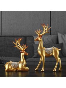 FENGHONGTAO | Nordic Luxury Couple Deer Figurines Resin