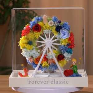 【Local Seller】Little Prince & Fox Ferris Wheel Preserved Flower Preserved Floral Gift with Everlasting Flowers
