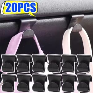 20Pcs Black Car Glove Box Hook Passenger Seat Hidden Hanger Umbrella Grocery Bag Storage Organizer Clip PP Mount Interior Accessories