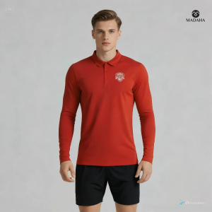 Madaha Polo shirt Dry Fit Kaos Kerah Lengan Panjang Jersey Olahraga Basket Basketball One Team One Dream