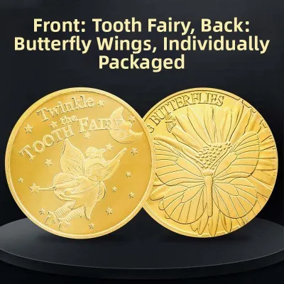 Handmade Tooth Fairy Gold Coin for Children Losing Milk Teeth