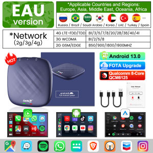CarlinKit | CarlinKit Android 13 CarPlay Ai Box Plus LED Wireless Android Auto Adapter Qualcomm 8-Core 64G 128GB For Netflix Plug and Play