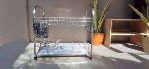 Dish Drainer Dish Rack Organizer - 12 / 15 / 18 Plates - 2 Layers Stainless Tauban ng Pinggan