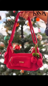 กระเป๋าถักแฮนด์เมด กระเป๋าเชือกฟอก Baguette pocket bags