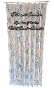 Gorden plisket satin bridal motif bunga lavender