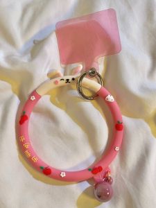 Universal Silicone Rabbit Cartoon Bracelet Hand Ring for Huawei Xiaomi Honor Mobile Phone Shell Accessories Other Brand Models