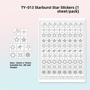 Taye | Transparent Adhesive French Love Stars Nail Stickers