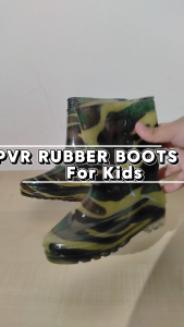 Age 2.5-7Yrs Kids Rain Boots Waterproof PVC Rubber Boots Size 26-35 Kasut Hujan Kanak Kanak Non Slip