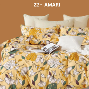 Printed 3in1 Bedsheet Set (Modern Linens – AMARI) | 3in1 Printed Bedsheet Set - 1 Fitted Sheet &2 Pillowcases (4in1 - with Flat Sheet/Blanket) | Single / Double / Queen | Printed Collection | Microfiber Bedsheet | Comforter | 3in1 Bedsheet