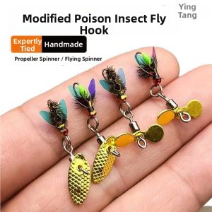 BAIXITANG | Spiral Mosquito Fly Fishing Lure with Spinning Plate for Small Fish Crappie Carp