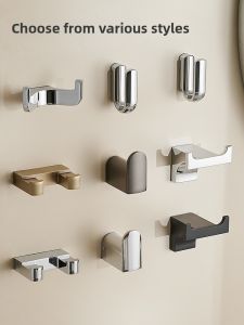 Full Copper Chrome Plated Wall Mounted Coat Hook Bathroom Hotel Single Hook Toilet Wall Mounted Clothes Hook Towel Hook