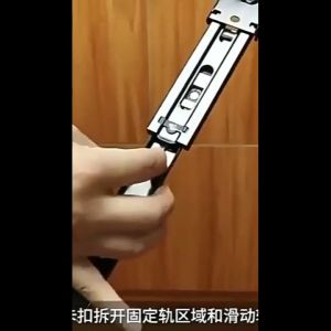 Drawer slide rail three-section guide 12in 14in chdrawer roller