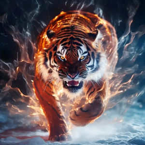 HUACAN Diamond Painting Animal Mosaic Tiger Full Square Round Embroidery 5D DIY New Arrival Home Decoration