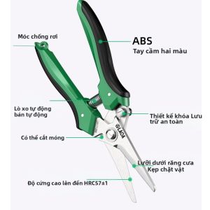 LAOA | Kéo Đa Năng Răng Cưa Bằng Thép Không Gỉ LAOA Dụng Cụ Cắt Mạnh Mẽ Dành Cho Thợ Điện Có Tay Cầm Bằng Nhựa