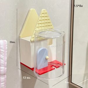 โดปามีนบ้านหลังเล็กผู้ถือแปรงสีฟันห้องน้ําติดผนังแปรงสีฟันถ้วยแปรงสีฟันผู้ถือยาสีฟัน