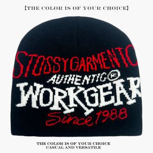 New autumn and winter American hip hop letter jacquard knitted hat for men and women warm trendy street cold hat beanie