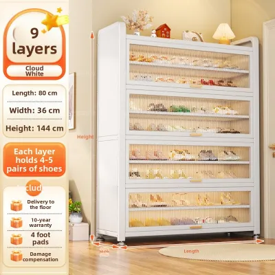 DIBIOU | Dustproof Multi-Layer Large Capacity Steel Shoe Cabinet