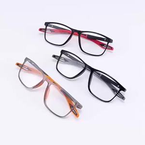 Fashionable Rectangular Photochromic Reading Glasses Sports Color Blocking and Color Changing Glasses
