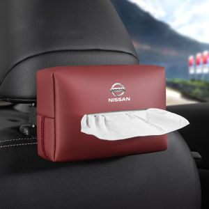 NISSAN Car Tissue Bag,Car Seat Back Tissue Box Armrest Box Lid Tissue Organizer for Nissan Sylphy Bluebird Juke MARCH X-TRAIL NV200