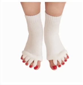 1 Pair Toe Separator Socks Yoga Sports Gym Health Massage Foot Alignment Socks