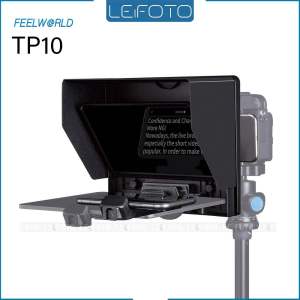 FEELWORLD TP10 Portable 10" Folding Teleprompter Up 11" Phone Tablet Prompter for Phone DSLR Shoot