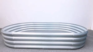 Galvanized Raised Garden Pot or Bed Premium Oval 120 x 60 x 29cm