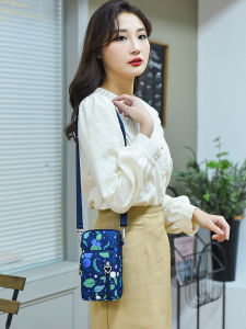 2024 New Womens Crossbody Phone Bag Mini Portable Coin Purse Neck Hanging Handbag Sweet Lady Style Polyester Lining Zipper Closure