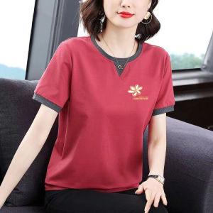 HUAXUNRAN | Comfortable Cotton Short Sleeve T-shirt for Women