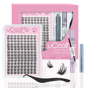 Bộ Mi Giả uCoolMe Cupid Dạng Chùm Độ Cong C Màu Đen 126 Sợi Độ Rộng Lớn Bền Lâu Chống Nước Tự Làm Kiểu Manga Dùng Tại Nhà