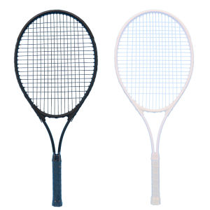 LIULIULONG | White Logo-free Adult Tennis Racket with Bouncing Trainer Function