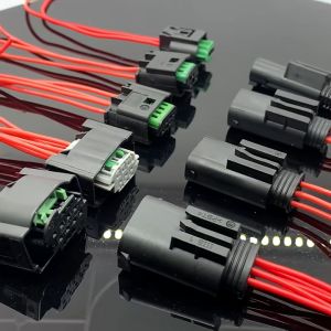 2 3 4 6 8 Pin Car Reverse Sensor Radar Electronic Connector Wire Harness Waterproof Plug For BMW BENZ 1-967644-1 968402-1