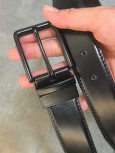 2025 new belt mens leather needle buckle rotating double-sided cowhide business casual mens pants belt trend