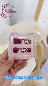 Hộp đựng móng mẫu nail box trong suốt hộp đựng mi fan mi khay bảo quản móng đựng trang sức NAILBOX - H014