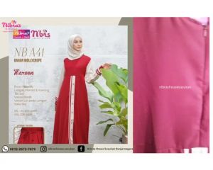 GAMIS NIBRAS WOLLYCREPE NB A41 MAROON