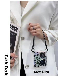 Oppo Huawei P50 Pocket2 Transparent Foldable Screen Anti-Fall Soft Silicone Phone Case with Lanyard Suitable for FindN3Flip Xiaomi MIX Flip