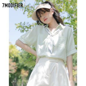 7.Modifier | Áo Sơ Mi Cổ Polo Đơn Giản Phù Hợp Mùa Hè Thoáng Mát Dễ Kết Hợp Giảm Cân Phong Cách Đi Làm