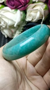 Natural Amazonite Bangle 56mm+ 精品天然天河石老矿(亚马逊石) 天河石老矿无优化手镯 56mm+