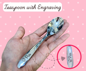 Teaspoon with Engraving Stainless Steel