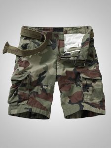 yzgf | Relaxed Straight-Fit Casual Multi-Pocket Camouflage Shorts