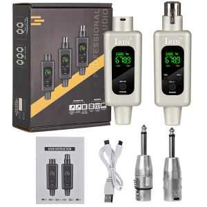 IRIN | IRIN WX70 Wireless Microphone Converter Transmitter 2 Receiver Support 48V Mics XLR Adapter System for Better Performance