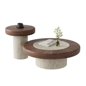 YINANWANG | Vintage Artistic Living Room Marble Coffee Table