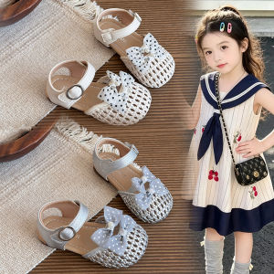 New Summer Soft Bottoms Princess Style Bow Sandals