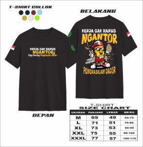 Kaos Distro Kerja Gak Harus Ngantor Yang Penting Penghasilan Gacor Catton Combad24s Tebal