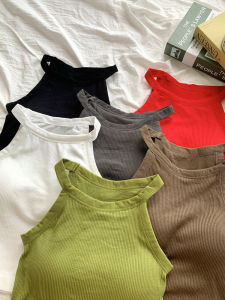 Womens Sports Bra Top Strapless One-Piece Vest Summer Outdoor Wear Yoga Hanging Neck Top with Chest Pad Other Material 100%