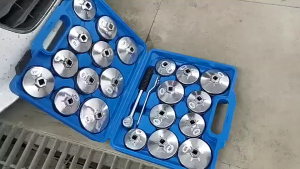 23Pcs Oil Filter Wrench Set Universal Socket Cap Type Oil Filter Remover Filter Wrench with Box