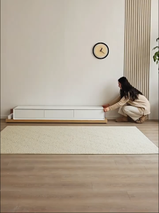 Wabi-Sabi HDB 1.2M-3.8M Extendable TV Console Cabinet Stretch with Drawers Cabinet TV Storage Cabinet For Living Room