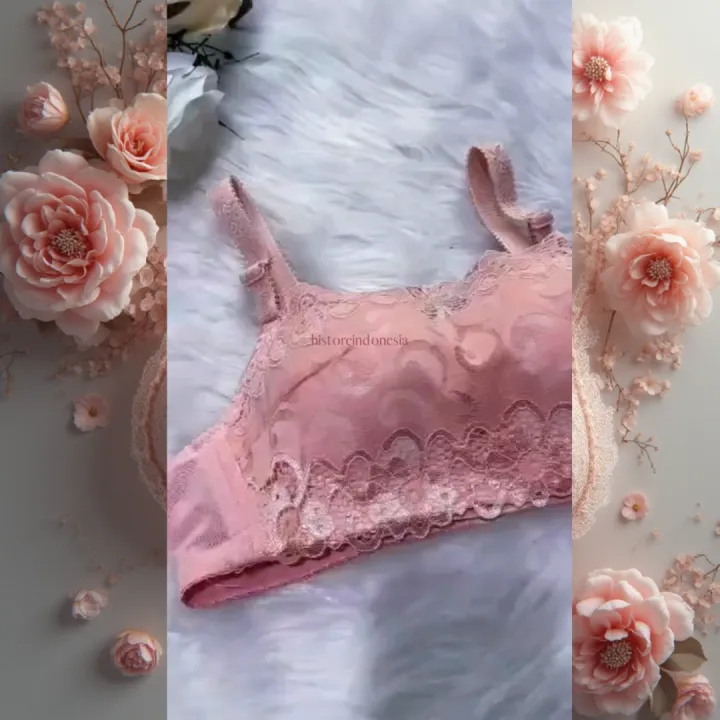 Bra Push Up Wanita Sexy & Modis Cup AB Busa Tipis Tanpa Kawat Aman ...